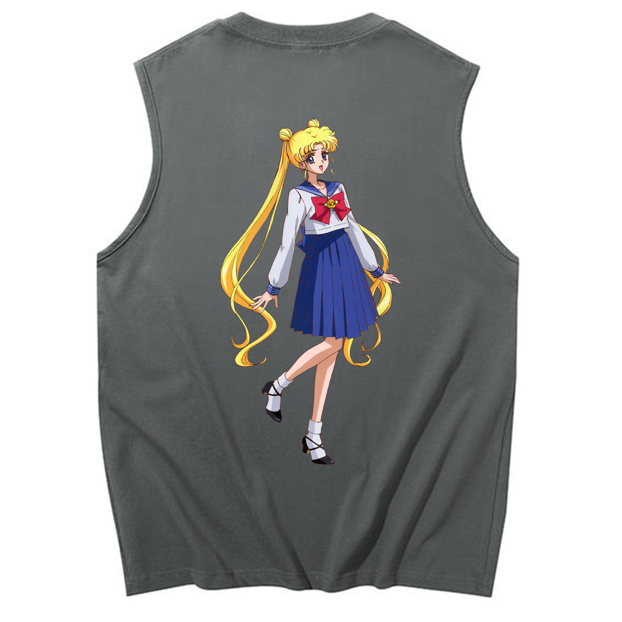 （画像用） 美少女戦士セーラームーン 愛野 美奈子 あいの みなこ Sailor Moon Aino Minako コットン100％タンクトップ（背面プリント）